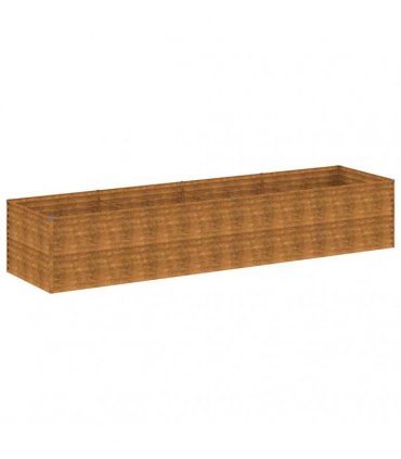 vidaXL Garden Raised Bed 386x100x69 cm Corten Steel — Size: 386 x 100 x 69 cm