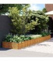 vidaXL Garden Raised Bed 482x100x36 cm Corten Steel — Size: 482 x 100 x 36 cm