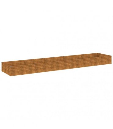 vidaXL Garden Raised Bed 482x100x36 cm Corten Steel — Size: 482 x 100 x 36 cm