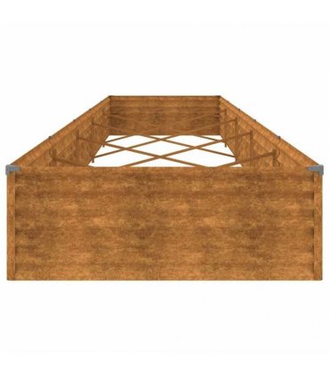 vidaXL Garden Raised Bed 482x100x36 cm Corten Steel — Size: 482 x 100 x 36 cm