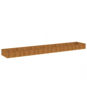 vidaXL Garden Raised Bed 579x100x36 cm Corten Steel — Size: 579 x 100 x 36 cm