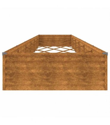 vidaXL Garden Raised Bed 579x100x36 cm Corten Steel — Size: 579 x 100 x 36 cm