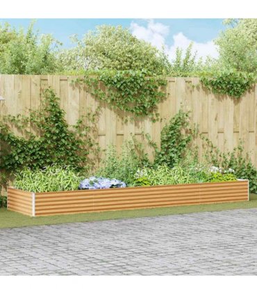 vidaXL Garden Raised Bed 390 x 100 x 36 cm Galvanised Steel