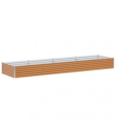 vidaXL Garden Raised Bed 390 x 100 x 36 cm Galvanised Steel