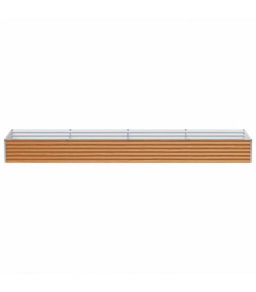 vidaXL Garden Raised Bed 390 x 100 x 36 cm Galvanised Steel