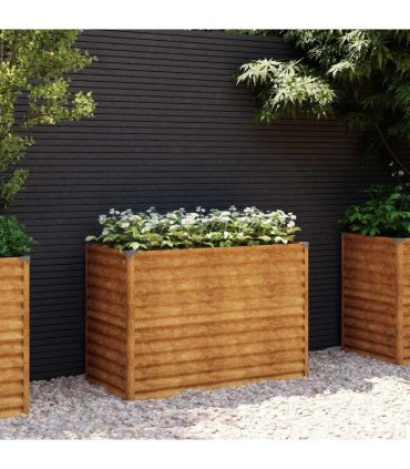 vidaXL Garden Raised Bed 100x50x69 cm Corten Steel — Size: 100 x 50 x 69 cm