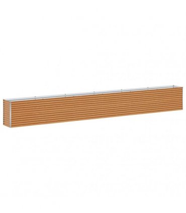 vidaXL Garden Raised Bed Light Brown 582 x 50 x 68 cm Galvanised Steel