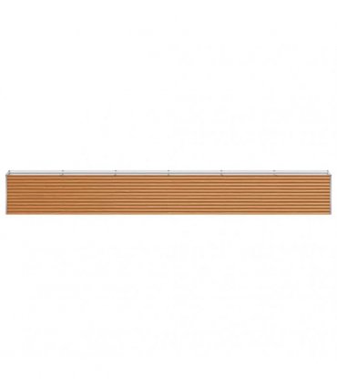 vidaXL Garden Raised Bed Light Brown 582 x 50 x 68 cm Galvanised Steel
