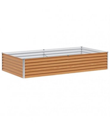vidaXL Garden Raised Bed 195 x 100 x 36 cm Galvanised Steel