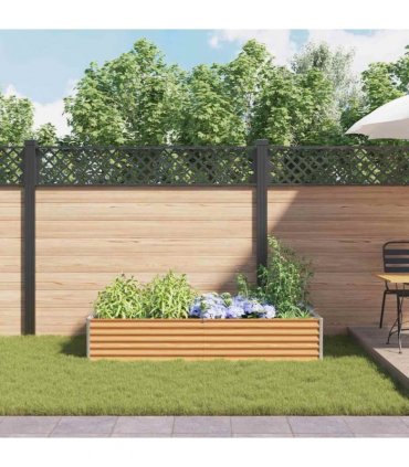 vidaXL Garden Raised Bed 195 x 100 x 36 cm Galvanised Steel