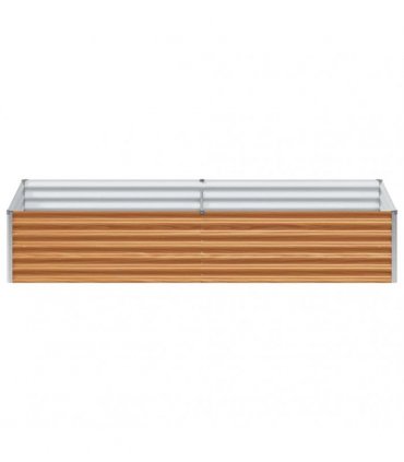 vidaXL Garden Raised Bed 195 x 100 x 36 cm Galvanised Steel