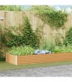 vidaXL Garden Raised Bed 970 x 100 x 36 cm Galvanised Steel