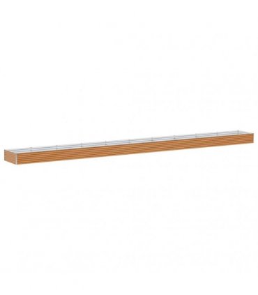 vidaXL Garden Raised Bed 970 x 100 x 36 cm Galvanised Steel