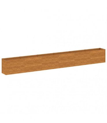 vidaXL Garden Raised Bed 578x50x69 cm Corten Steel — Size: 578 x 50 x 69 cm