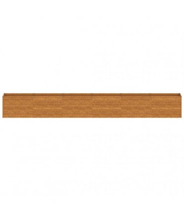 vidaXL Garden Raised Bed 578x50x69 cm Corten Steel — Size: 578 x 50 x 69 cm