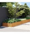 vidaXL Garden Raised Bed 770x100x36 cm Corten Steel — Size: 770 x 100 x 36 cm