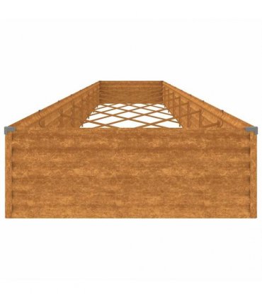 vidaXL Garden Raised Bed 770x100x36 cm Corten Steel — Size: 770 x 100 x 36 cm