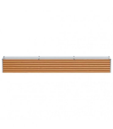 vidaXL Garden Raised Bed Light Brown 290 x 50 x 36 cm Galvanised Steel