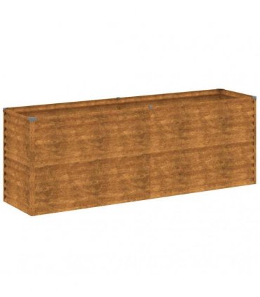 vidaXL Garden Raised Bed 196x50x69 cm Corten Steel — Size: 196 x 50 x 69 cm
