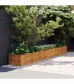 vidaXL Garden Raised Bed 386x50x36 cm Corten Steel — Size: 386 x 50 x 36 cm
