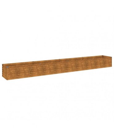 vidaXL Garden Raised Bed 386x50x36 cm Corten Steel — Size: 386 x 50 x 36 cm