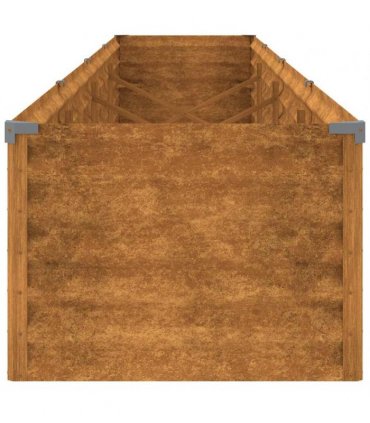 vidaXL Garden Raised Bed 386x50x36 cm Corten Steel — Size: 386 x 50 x 36 cm