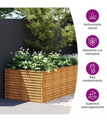 vidaXL Garden Raised Bed 479x100x69 cm Corten Steel — Size: 479 x 100 x 69 cm