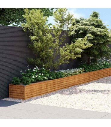 vidaXL Garden Raised Bed 1152x50x36 cm Corten Steel — Size: 1152 x 50 x 36 cm