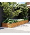 vidaXL Garden Raised Bed 387x100x36 cm Corten Steel — Size: 387 x 100 x 36 cm