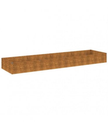 vidaXL Garden Raised Bed 387x100x36 cm Corten Steel — Size: 387 x 100 x 36 cm