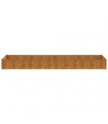 vidaXL Garden Raised Bed 387x100x36 cm Corten Steel — Size: 387 x 100 x 36 cm