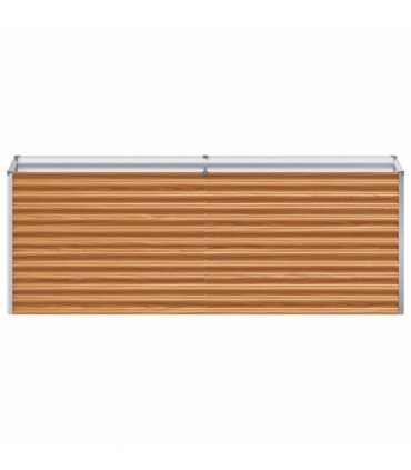 vidaXL Garden Raised Bed Light Brown 195 x 50 x 68 cm Galvanised Steel