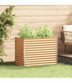 vidaXL Garden Raised Bed Light Brown 98 x 50 x 68 cm Galvanised Steel