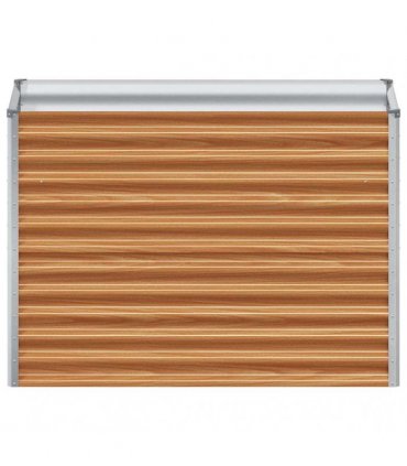 vidaXL Garden Raised Bed Light Brown 98 x 50 x 68 cm Galvanised Steel