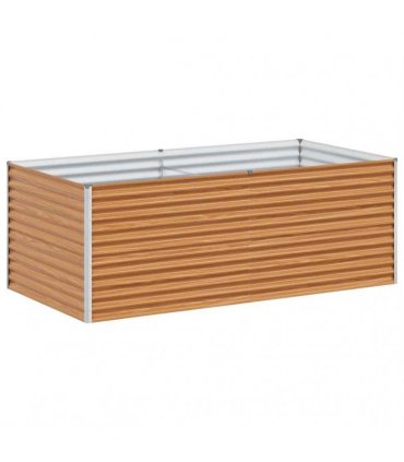 vidaXL Garden Raised Bed 195 x 100 x 68 cm Galvanised Steel