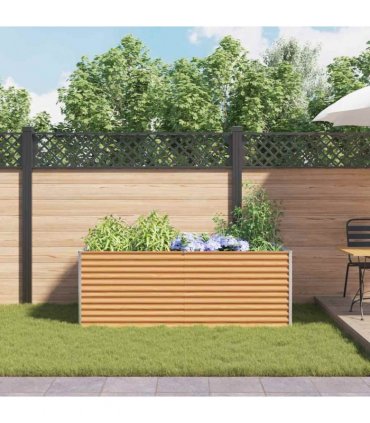 vidaXL Garden Raised Bed 195 x 100 x 68 cm Galvanised Steel