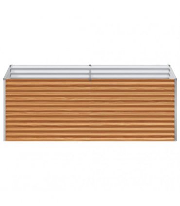 vidaXL Garden Raised Bed 195 x 100 x 68 cm Galvanised Steel