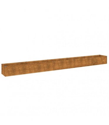 vidaXL Garden Raised Bed 482x50x36 cm Corten Steel — Size: 482 x 50 x 36 cm