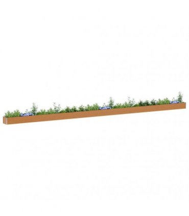 vidaXL Garden Raised Bed 1164 x 50 x 36 cm Galvanised Steel