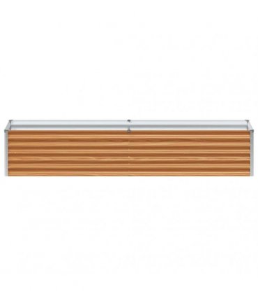 vidaXL Garden Raised Bed Light Brown 195 x 50 x 36 cm Galvanised Steel