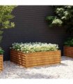 vidaXL Garden Raised Bed 100x100x36 cm Corten Steel — Size: 100 x 100 x 36 cm