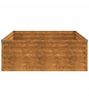 vidaXL Garden Raised Bed 100x100x36 cm Corten Steel — Size: 100 x 100 x 36 cm