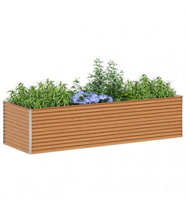 vidaXL Garden Raised Bed 290 x 100 x 68 cm Galvanised Steel