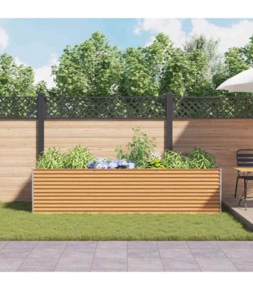 vidaXL Garden Raised Bed 290 x 100 x 68 cm Galvanised Steel