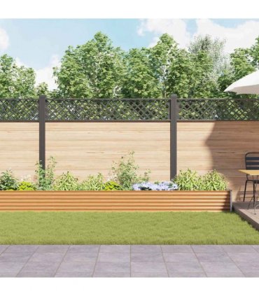 vidaXL Garden Raised Bed Light Brown 970 x 50 x 36 cm Galvanised Steel