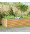 vidaXL Garden Raised Bed 485 x 100 x 68 cm Galvanised Steel