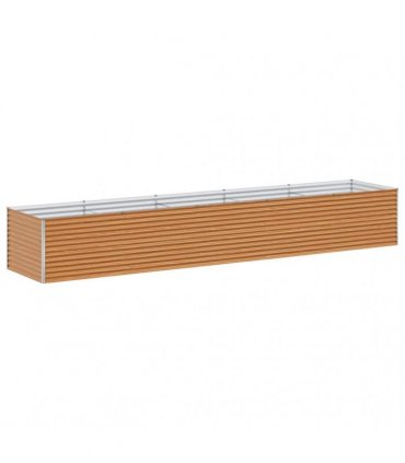 vidaXL Garden Raised Bed 485 x 100 x 68 cm Galvanised Steel