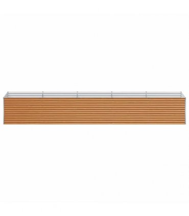 vidaXL Garden Raised Bed 485 x 100 x 68 cm Galvanised Steel