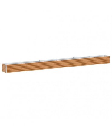vidaXL Garden Raised Bed Light Brown 582 x 50 x 36 cm Galvanised Steel