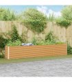 vidaXL Garden Raised Bed Light Brown 390 x 50 x 68 cm Galvanised Steel